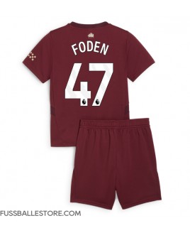 Günstige Manchester City Phil Foden #47 3rd trikot Kinder 2024-25 Kurzarm (+ Kurze Hosen)